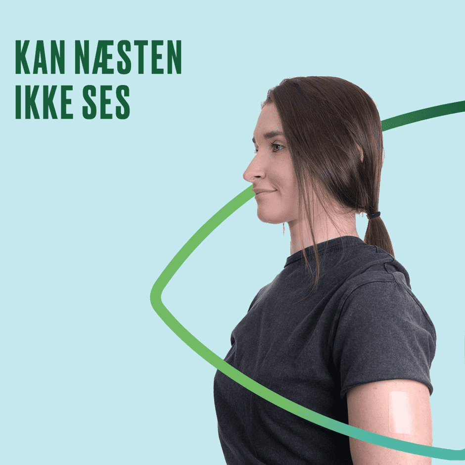 Nicorette Invisi depotplaster kan næsten ikke ses på huden