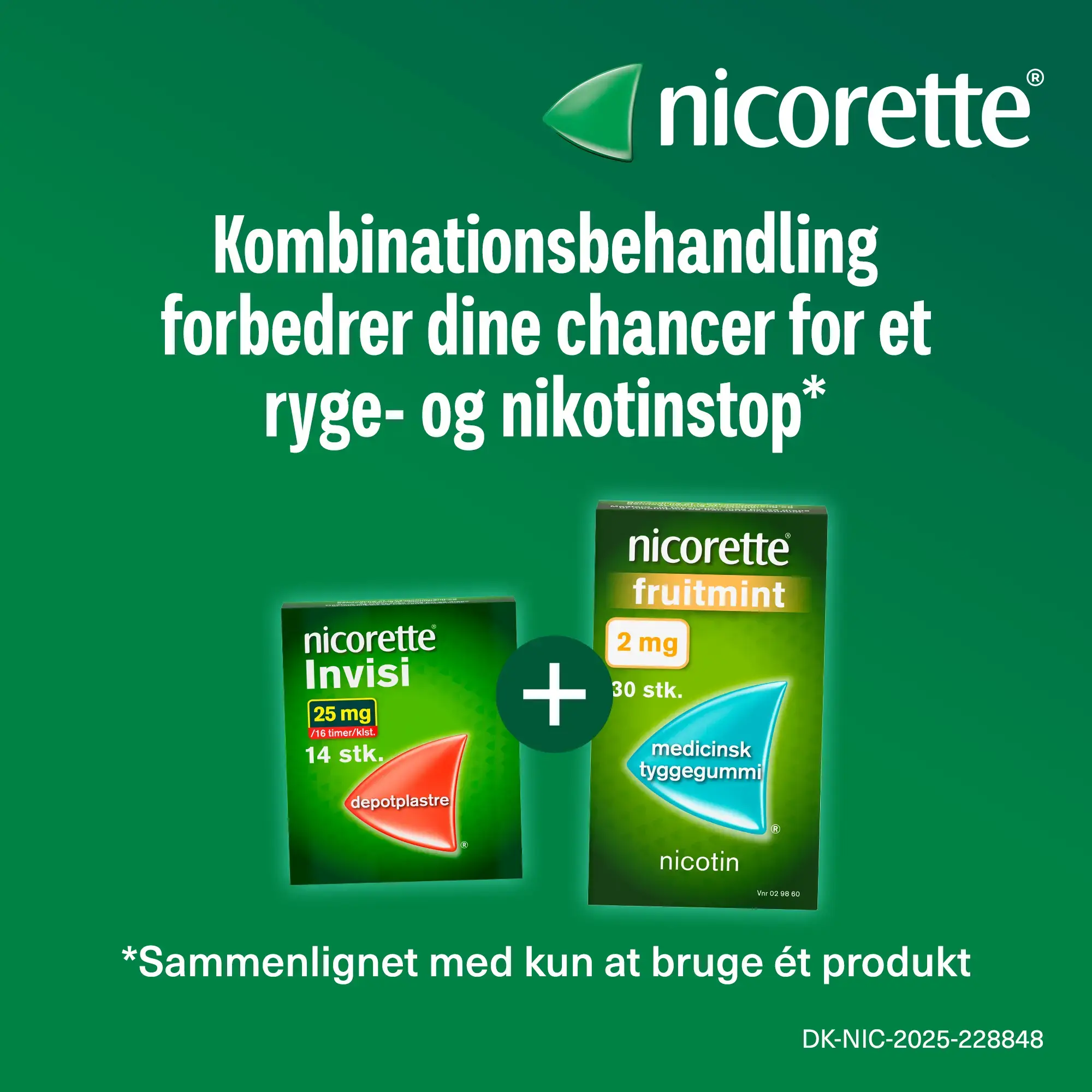 Nicorette tyggegummi findes i fire smagsvarianter