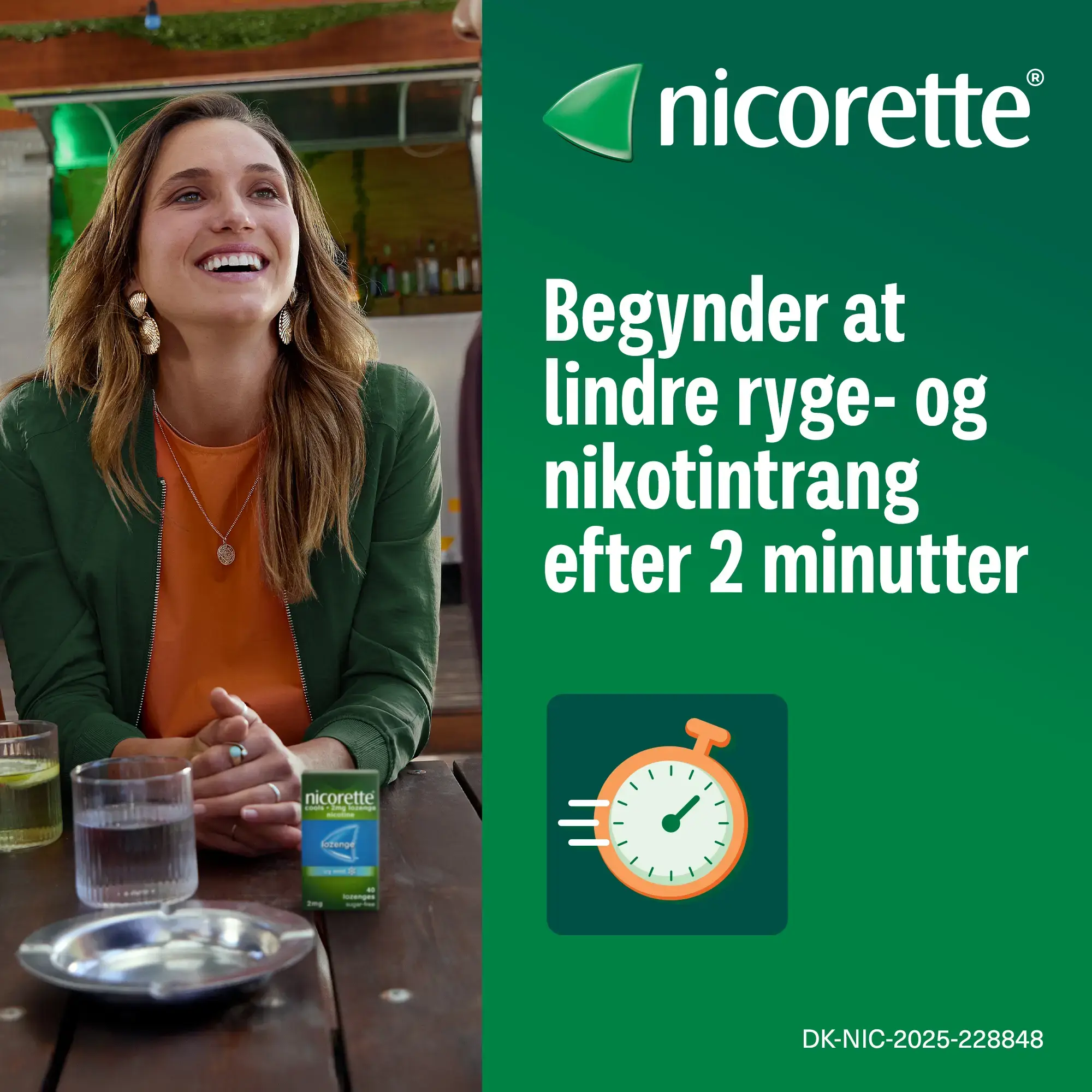Nicorette sugetabletter passer i lommen