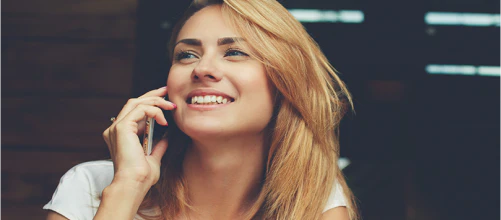 Woman talking on a mobile phone