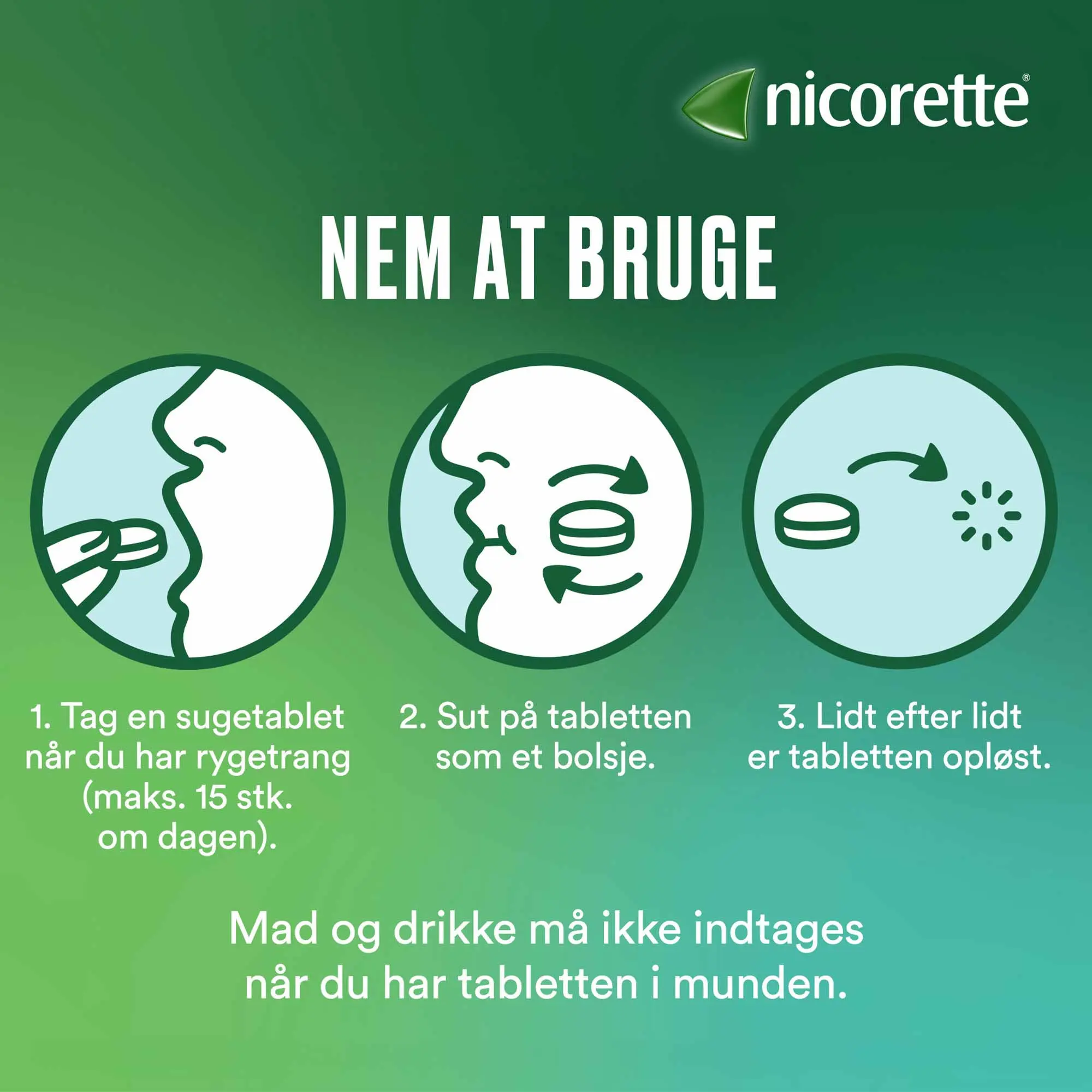 Sådan bruges Nicorette sugetabletter
