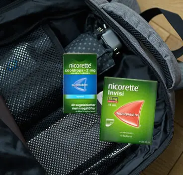 Kombinationsbehandling med Nicorette. Nicorette sugetabletter og Nicorette Invisi depotplaster
