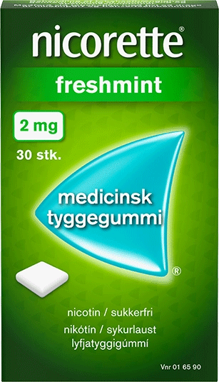 Nicorette whitemint tyggegummi 30 stk. pakke