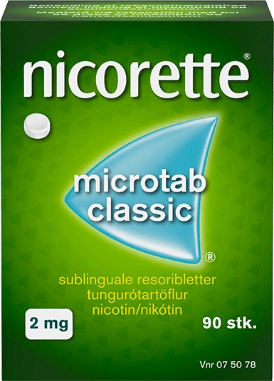 Nicorette microtab opløses under tungen 