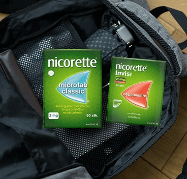 Kombinationsbehandling med Nicorette. Nicorette microtab og Nicorette Invisi depotplaster