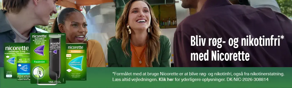 Bliv røg- og nikotinfri* med Nicorette