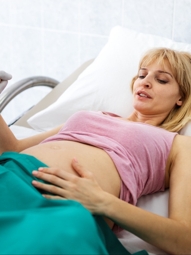 Pregnant woman in triage