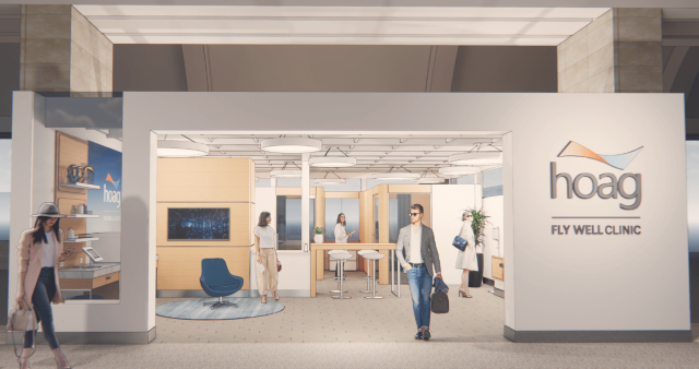 A mockup of the new Hoag Airport clinic