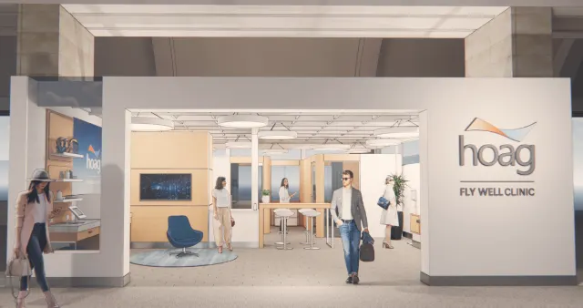A mockup of the new Hoag Airport clinic