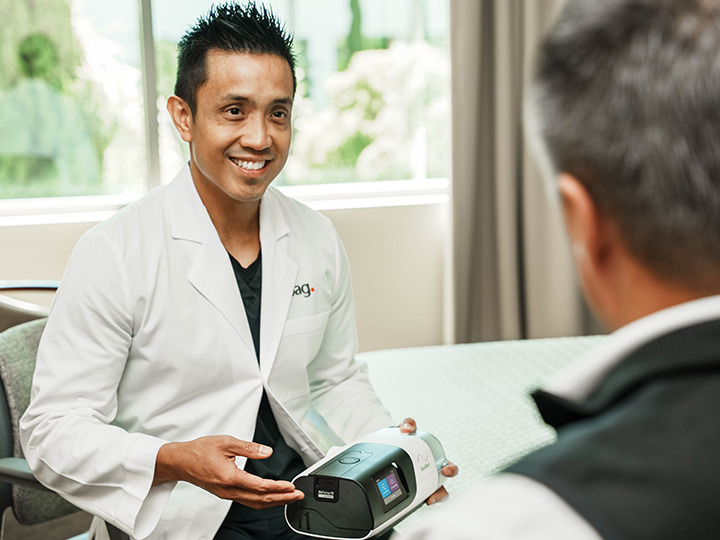 Doctor Explaining Sleep Study