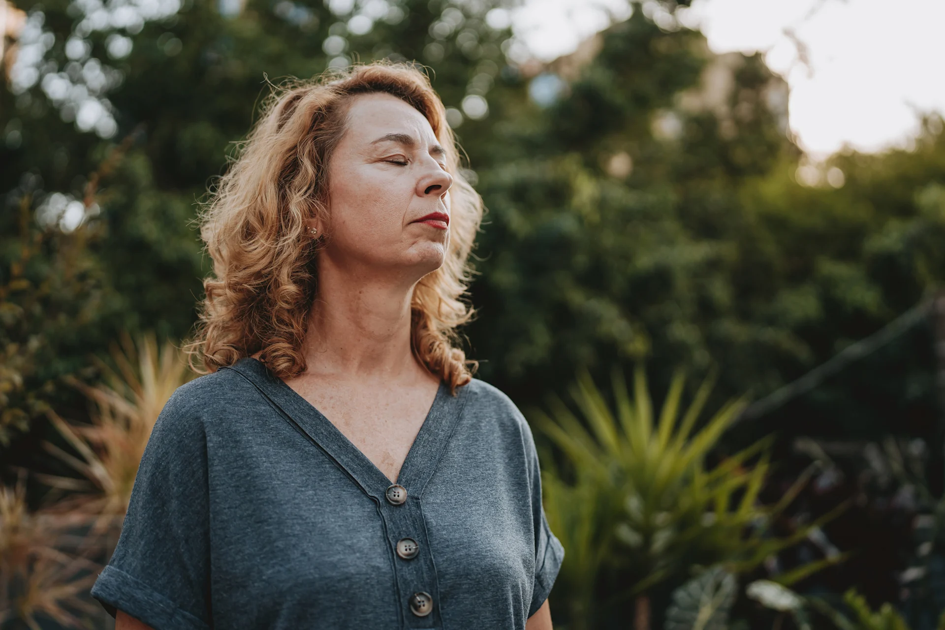 Woman enjoying the fresh air