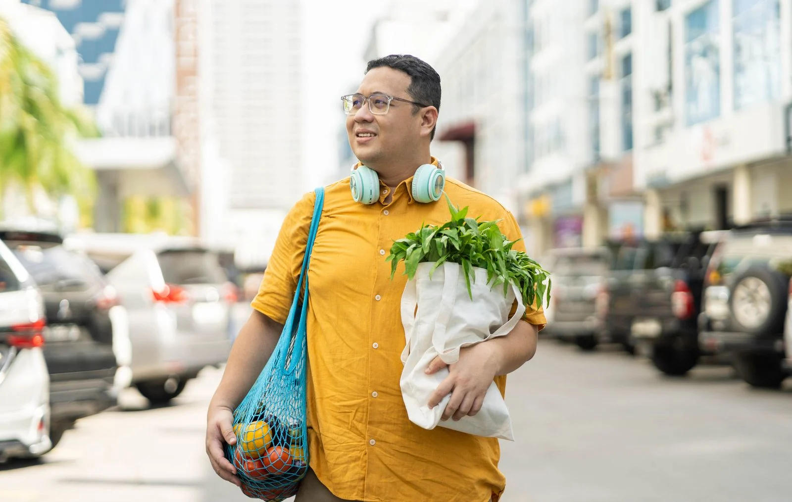 Man carrying groceries
