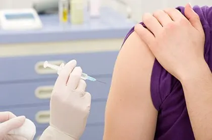 An administration of the flu vaccine