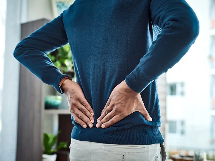 Man's back pain