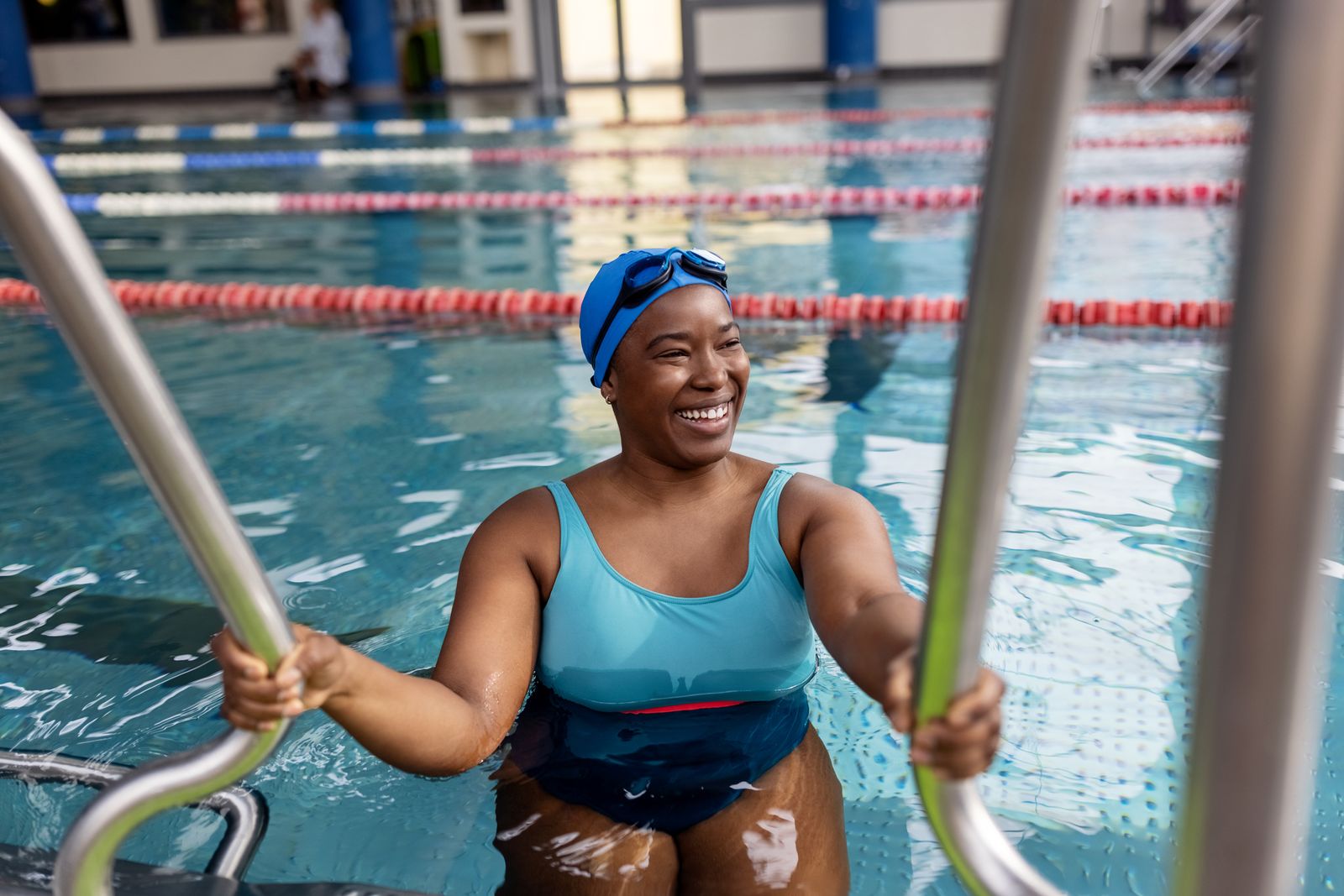 Woman in pool