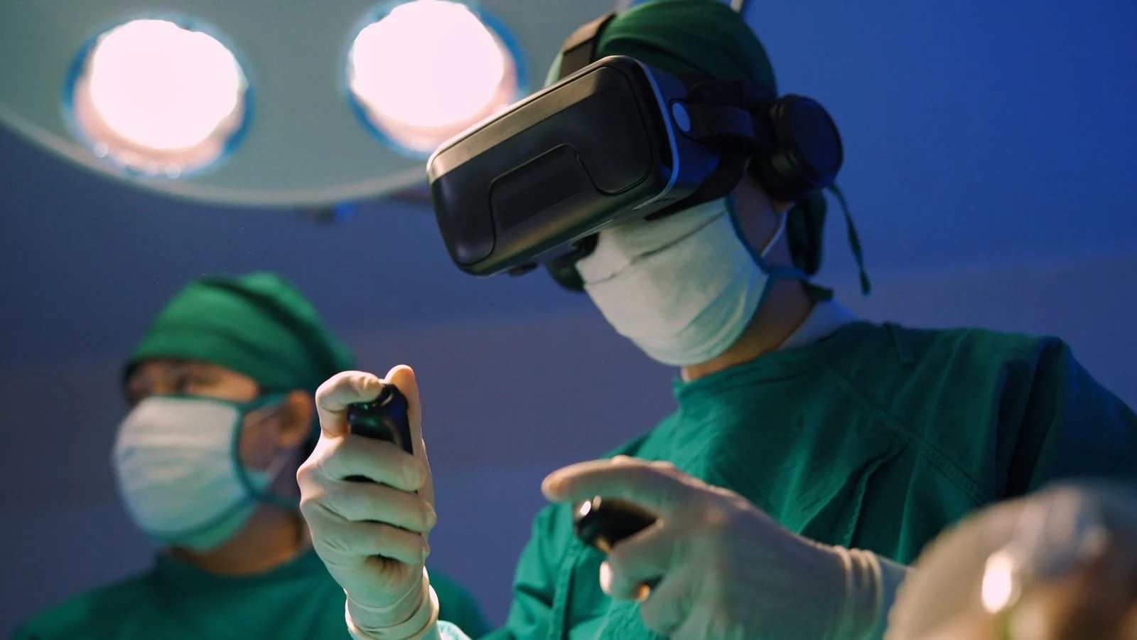 Doctor doing VR Surgery