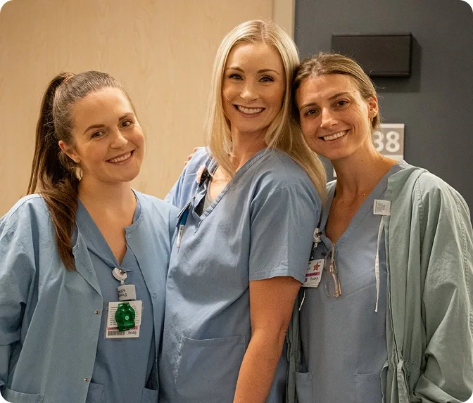 Nurses smiling