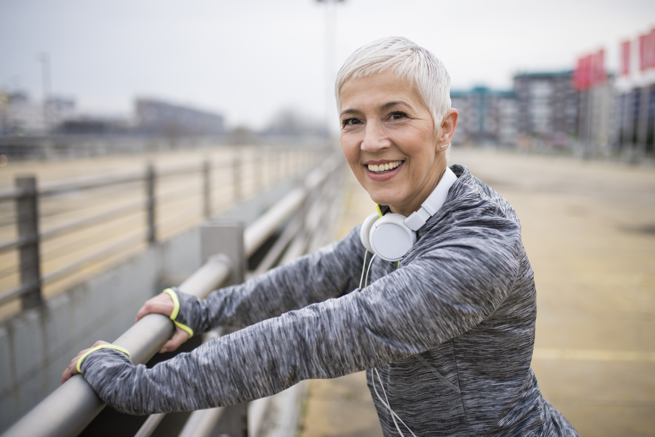 Elderly Woman Stretching