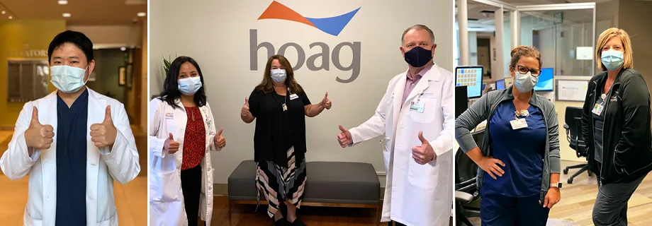 A collage of pictures of Hoag's multidisciplinary team