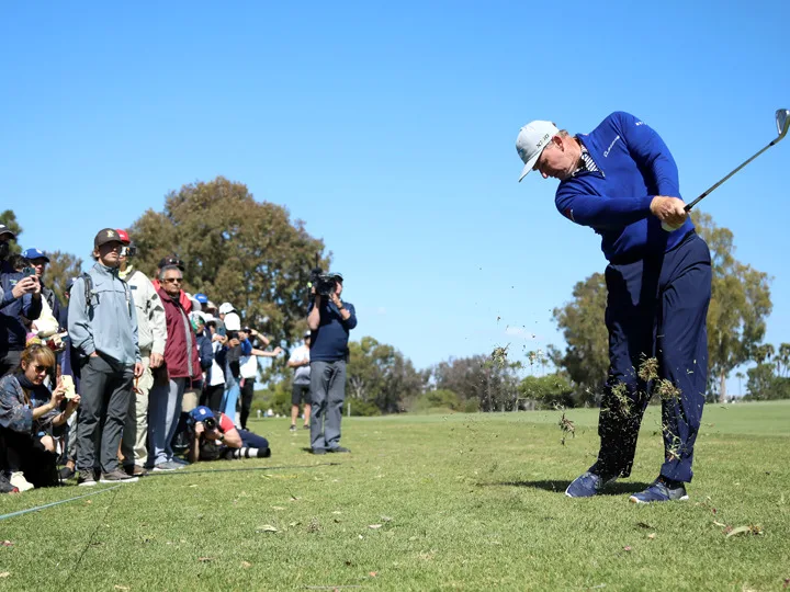 Golfer Hitting Dirt