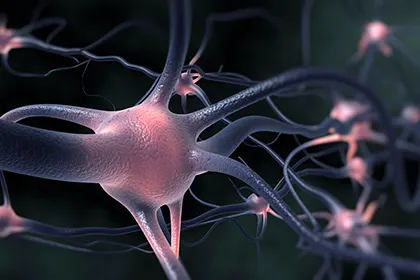 A render of firing neurons