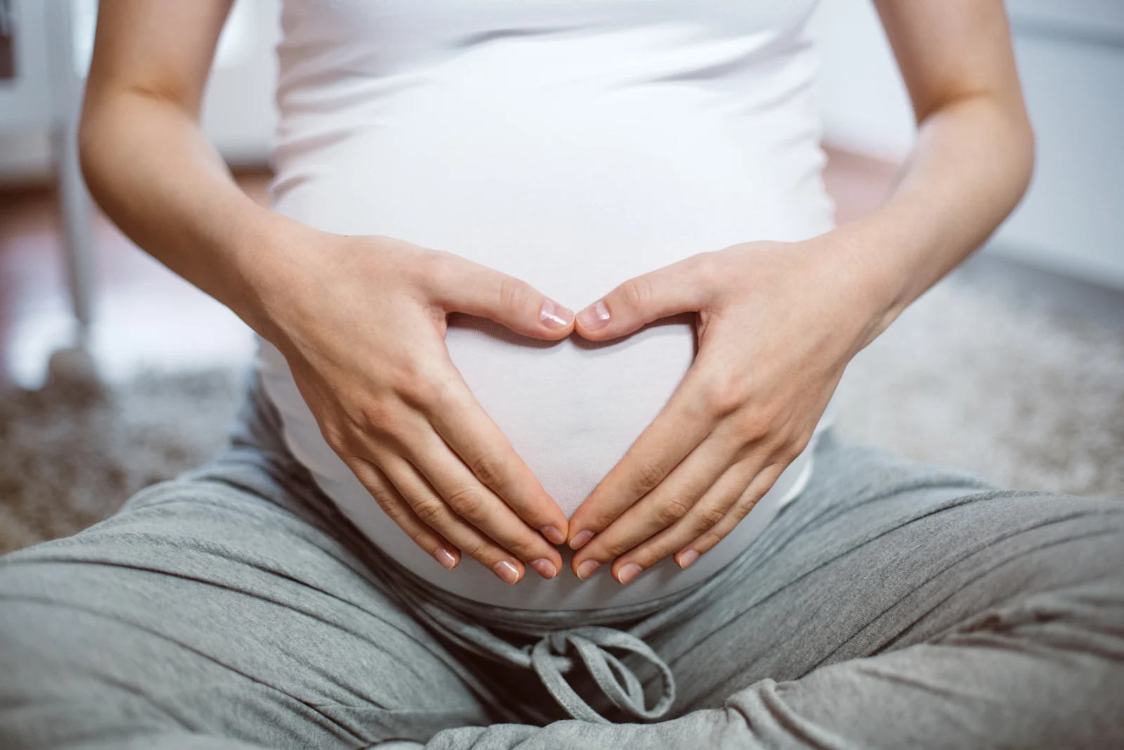Hand Heart on Baby Bump