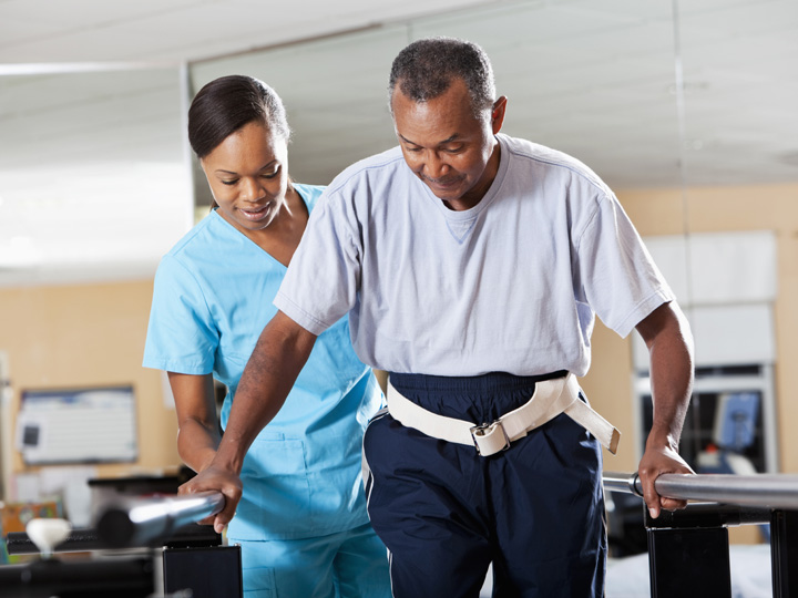 Man Relearning to Walk