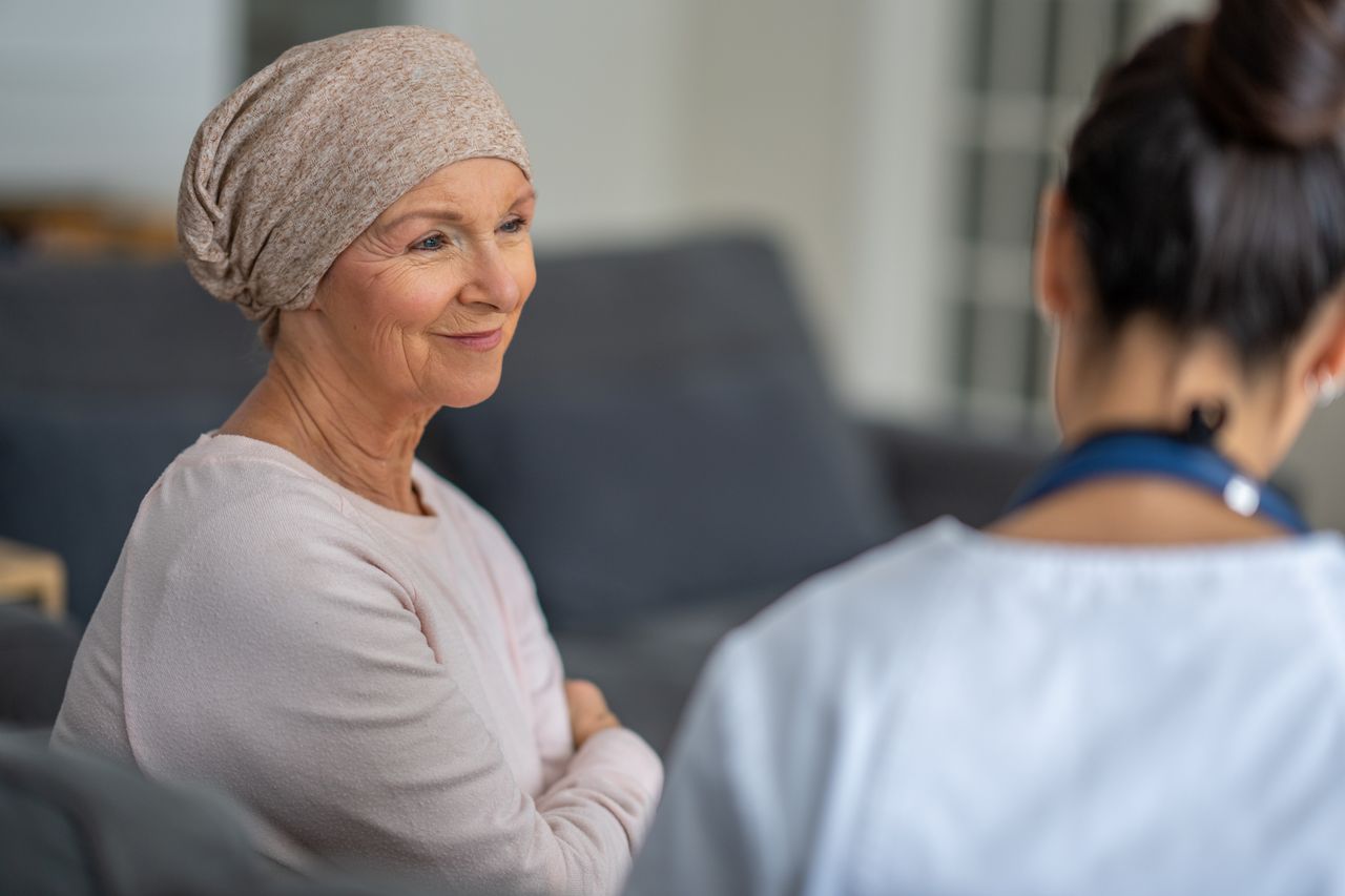 Cancer survivor smiling