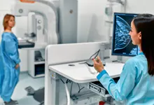 Nurse During Mammogram