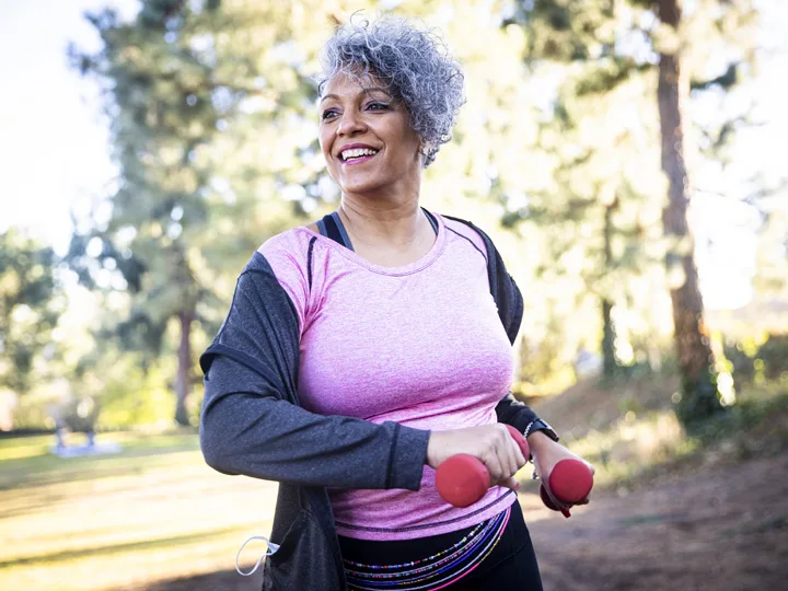 A physically active woman