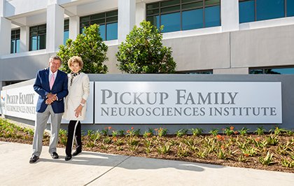The Pickups stand next to the care facility they helped come into existence