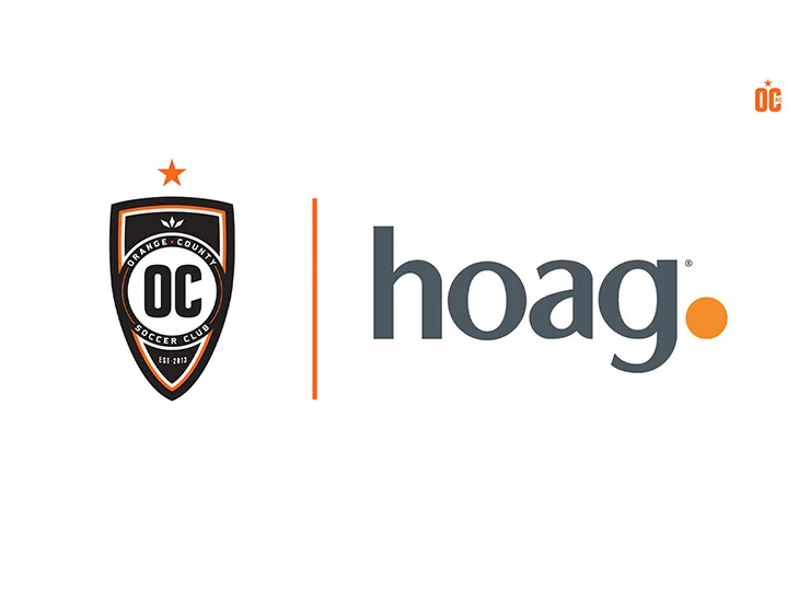 The OC Soccer Club and Hoag logos