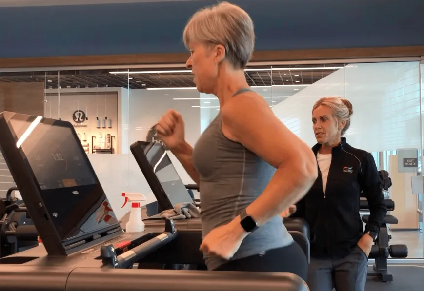 Woman Running on Treadmill