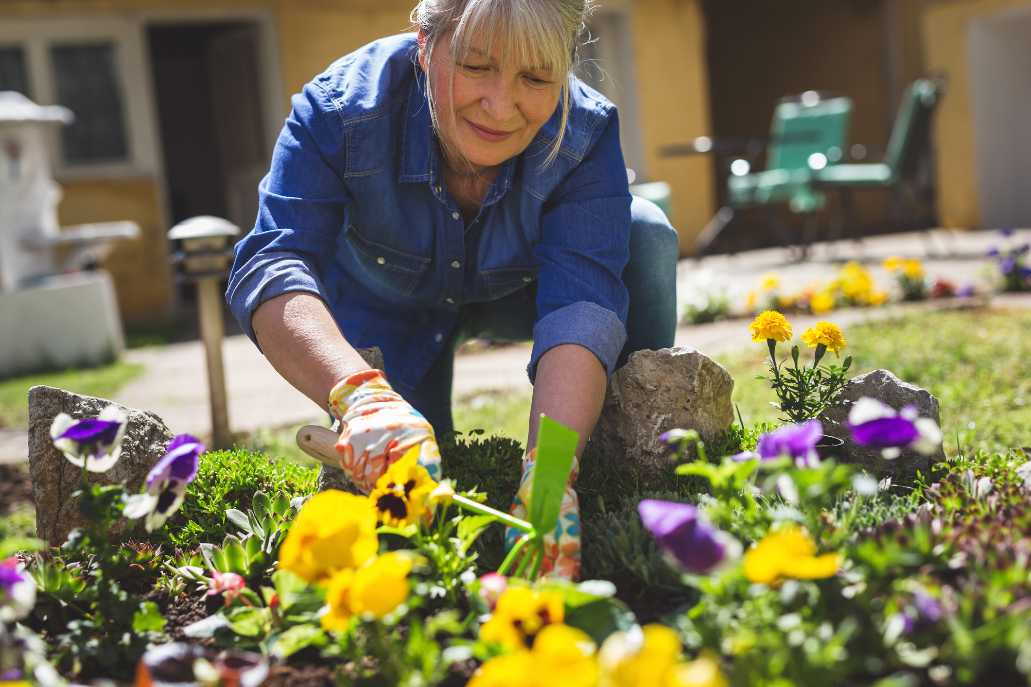 Planting flowers