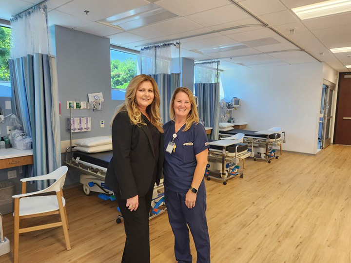 A doctor and an executive at the new location