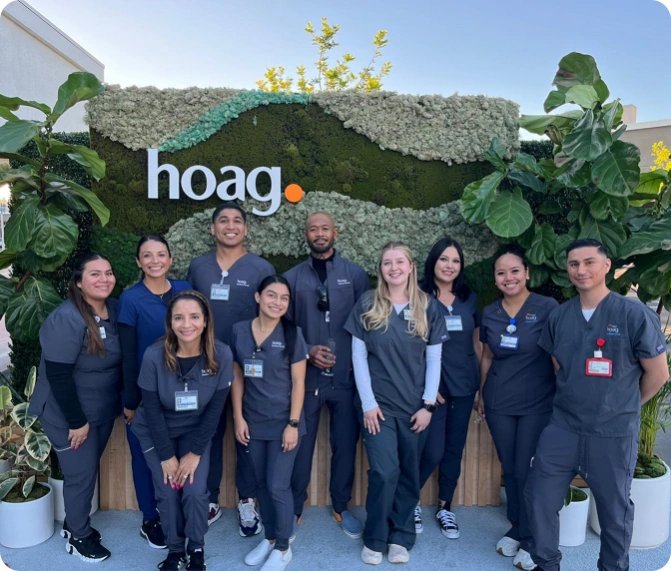 Group of nurses posing at Hoag event