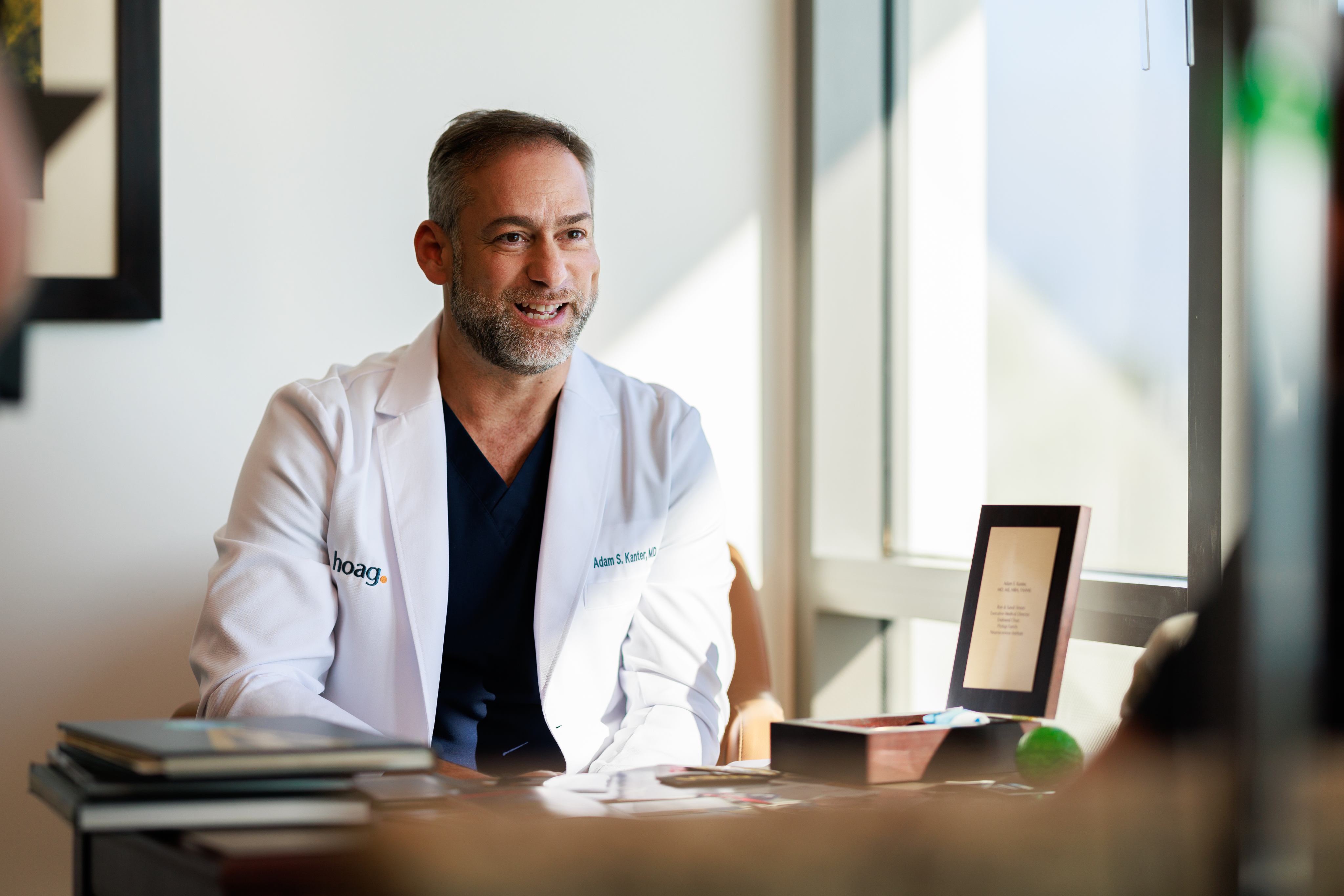 Dr. Kanter in white lab coat