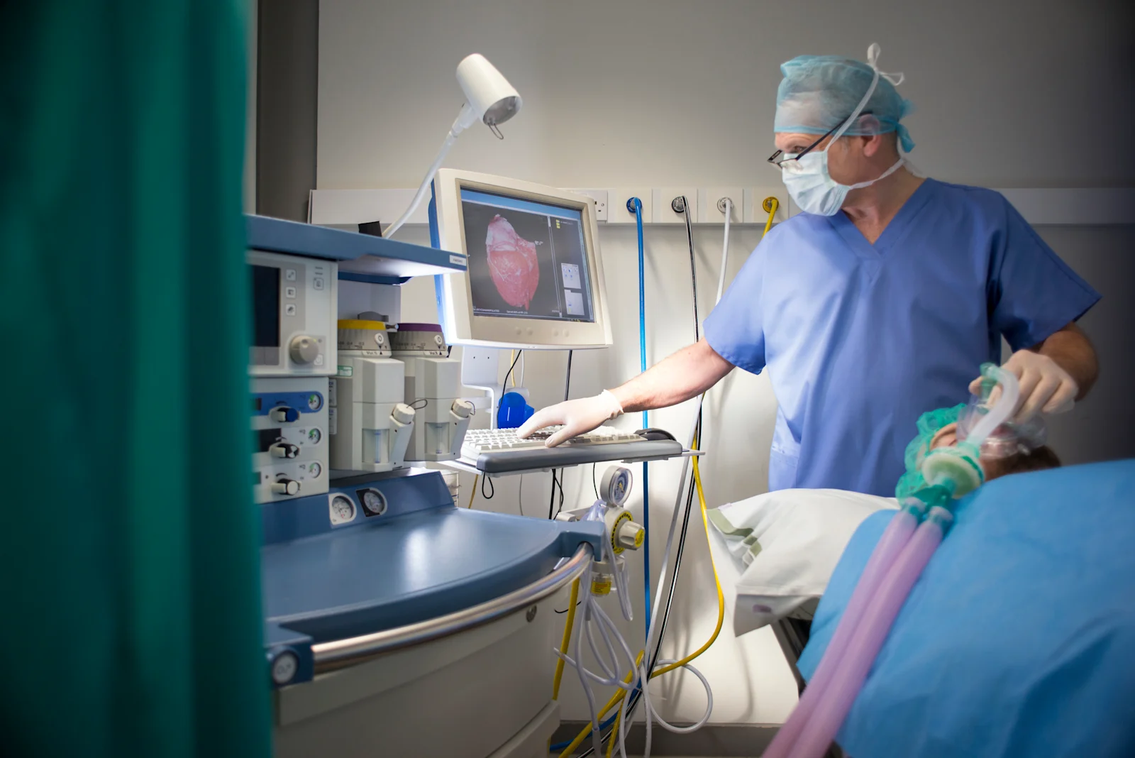 Nurse handling anesthesia