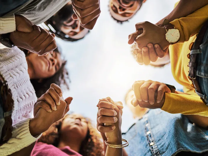 Group Holding Hands
