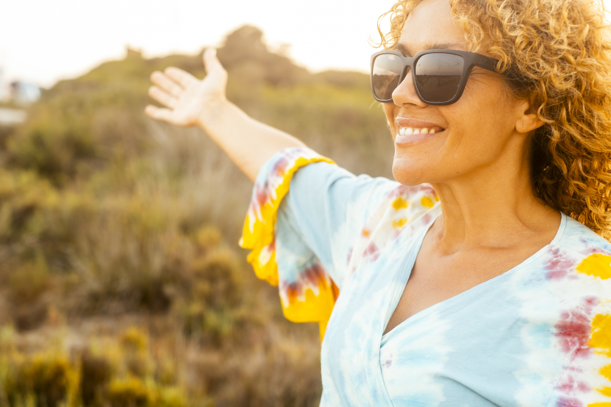 Woman soaking up the sun