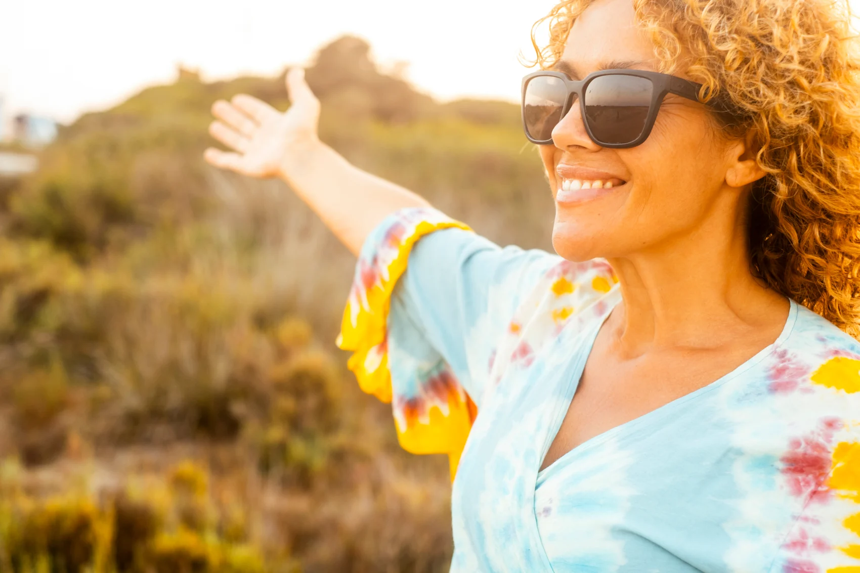Woman soaking up the sun