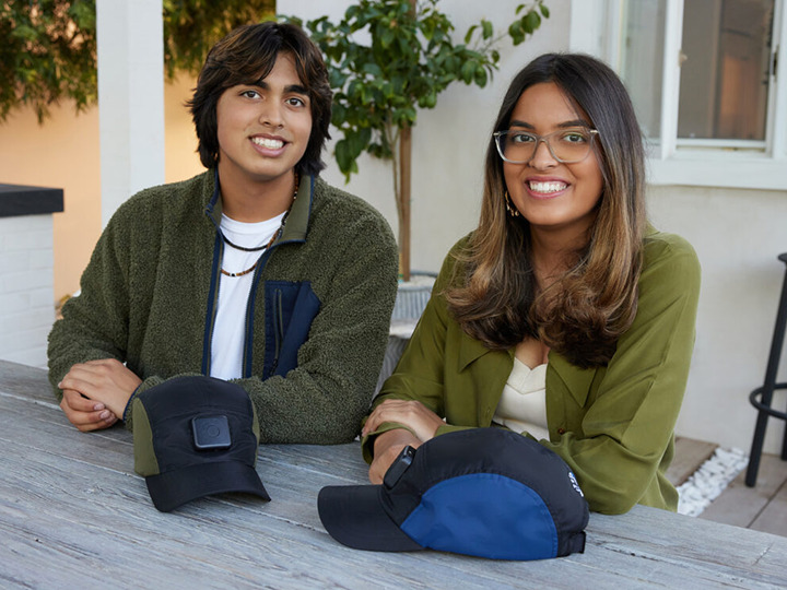 The Ansari siblings with their invention