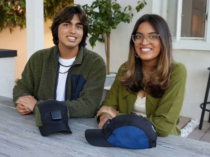 The Ansari siblings with their invention