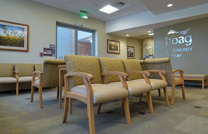 The waiting room at a Hoag endoscopy center