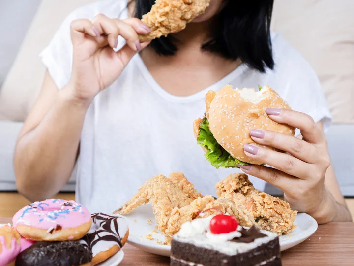 Eating an Unhealthy Meal