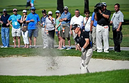 Golfer Hitting Sand
