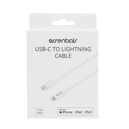 Essentials USB-C - Lightning Cable, MFi, 1m, White 2