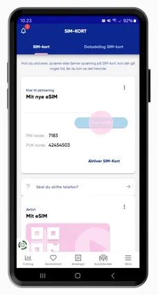 Aktiver eSIM med app - Step 4 - Image