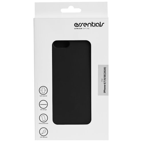 Essentials iPhone 6/7/8/SE (2020) silicone back cover, Black 1