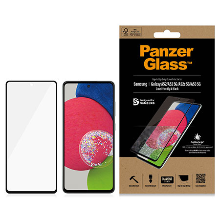PanzerGlass Samsung Galaxy A52/A52 5G Case Friendly, Black AB 3